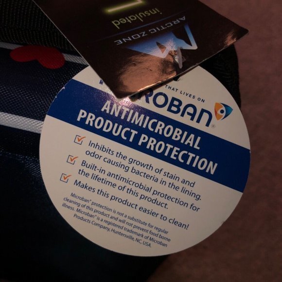 Arctic Zone Dual Closure Insulated Lunch Bag Hearts Striped Print NWT NEW - Picture 10 of 13